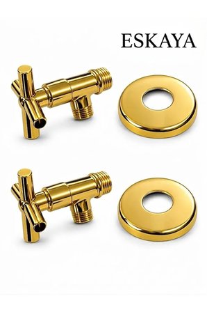 Altın Renk Koç Taharet Musluğu - Ara Musluk Gold Klozet Musluğu Banyo Ara Taharet Musluğu Aç Kapa