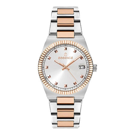 Essence ES6802FE.530 Kadın Kol Saati – 37 mm Çelik Kasa, Mineral Cam, Tarih Göstergeli