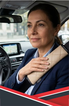 FIAT 500X  UYUMLU EMNİYET KEMER PEDİ KREM DERİ KREM DİKİŞLİ