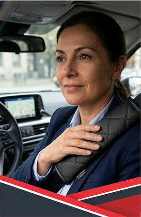 HYUNDAI İ40 UYUMLU EMNİYET KEMER PEDİ SİYAH DERİ SİYAH DİKİŞLİ