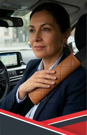 HYUNDAI İ40 UYUMLU EMNİYET KEMER PEDİ TABA DERİ TABA DİKİŞLİ