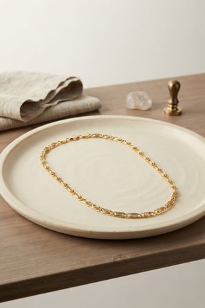 CM Yay Model Gold Renk 50 cm Kadın Kolye 5886