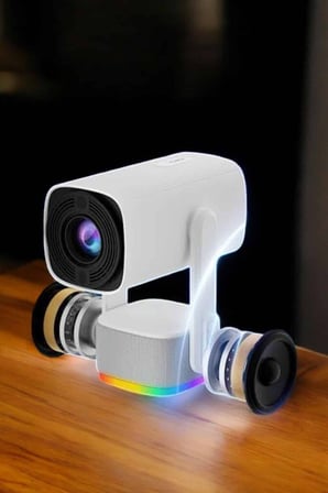 Şarjlı Projeksiyon Oyun Sinema Projektörü 4K HD Görüntü Kaliteli