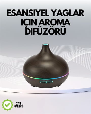 7 Renk Işıklı Ultrasonik Hava Difüzörü – Sessiz ve Güvenli Kullanım