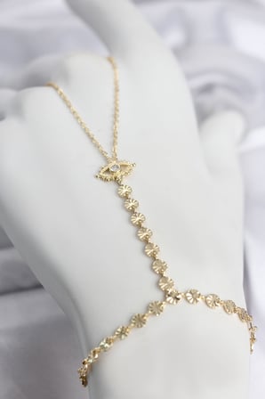 Gold Renk Pirinç Zirkon Taşlı Göz Model Şahmeran 5886