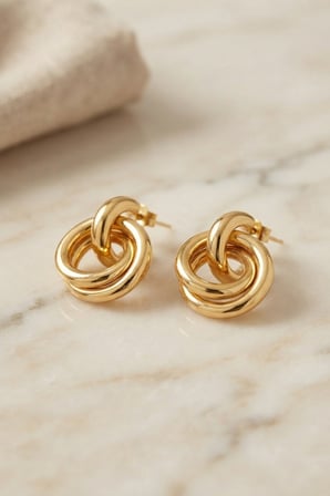 316L Çelik Gold Renk Halka Model Küpe 5886