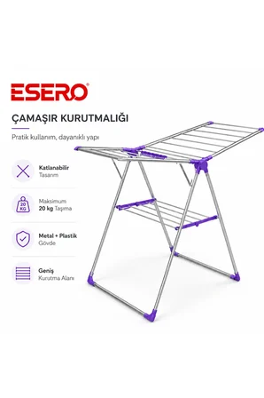 cc010 katlanabilir çamaşır kurutmalığı 20 kg kapasiteli metal kurutma askısı