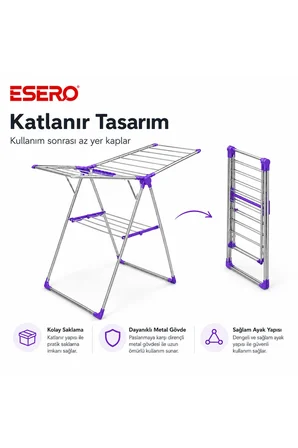 cc010 katlanabilir çamaşır kurutmalığı 20 kg kapasiteli metal kurutma askısı