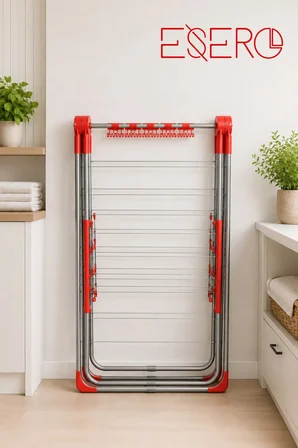 CC020 Katlanabilir Çamaşır Kurutmalık 17 Metre Kurutma Alanlı Büyük Boy Çamaşırlık Askılığı Kurutma Standı