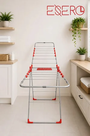 CC020 Katlanabilir Çamaşır Kurutmalık 17 Metre Kurutma Alanlı Büyük Boy Çamaşırlık Askılığı Kurutma Standı