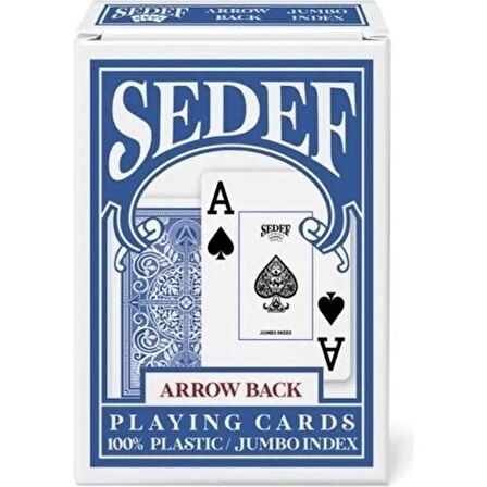 Sedef Jumbo Index İskambil Oyun Kart Destesi - Mavi