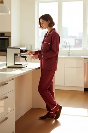 Kadın Kışlık Ekose Viskon Gömlek ve Pantolon Pijama Fonksiyonel Dayanıklı Kaliteli Estetik