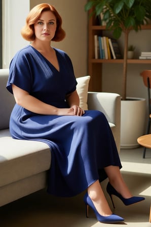 Kadın Şık V Yaka Kısa Kol A Line Büyük Beden Maxi Elbise Dokuma Crinkle Kumaş Rahat Giy Çık