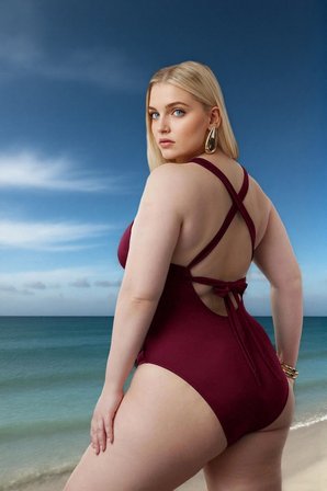 Konforlu Plus Size Mayo Tasarım Büyük Beden Premium Kalite Plaj Ve Havuz İçin Geniş