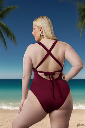 Konforlu Plus Size Mayo Tasarım Büyük Beden Premium Kalite Plaj Ve Havuz İçin Geniş