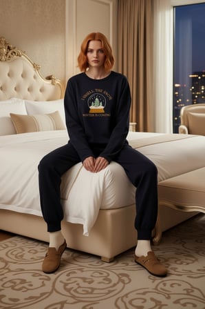 Kadın Kış Temalı Nakışlı Lounge Pijama Takımı Fonksiyonel Dayanıklı Kaliteli Konforlu Spor