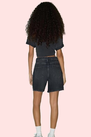 Kadın Pamuk Denim Bermuda Şort Rahat Günlük Yaz Stilleri Modern Tasarım Stilin Buluştuğu Yer