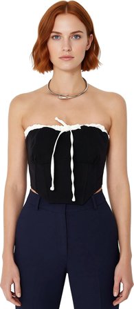Polyester Elastan Crop Bluz Rahat Yazlık Casual Stil Profesyonel Görünüm Günlük Kullanım İçin