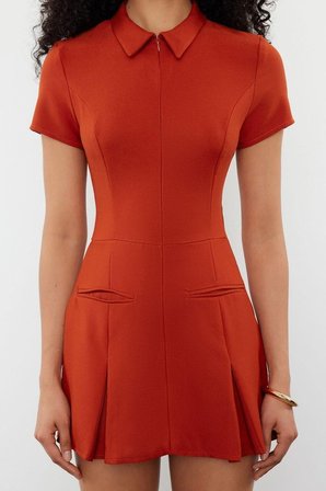 Kadın Moda Standart Kol Geniş Paça Gömlek Yaka Düz Desen Kısa Gömlek Yakalı Mini Tulum