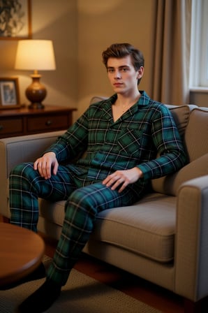 Erkek Flanel Ekose Pijama Takımı Gömlek ve Pantolon Fonksiyonel Dayanıklı Kaliteli Estetik