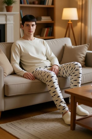 Erkek Uzun Kollu Baskılı Pijama Takımı Animal Desenli Fonksiyonel Dayanıklı Kaliteli Rahat