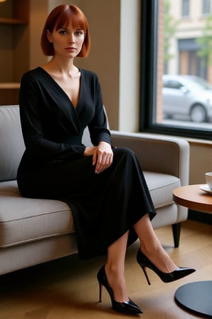 Kadın Şık Kruvaze Yaka Uzun Kollu Anvelop Bodycon Drape Detaylı Örme Maxi Abiye Elbise Kaliteli