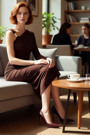Kadın Şık Midi Boy Bodycon Asimetrik Yaka Tek Kollu Örme Elbise Aksesuar Detaylı Glam Koleksiyon