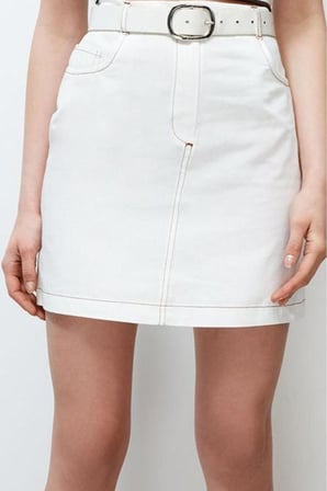 Moda Regular Düz Desen Günlük Mini Boy Gabardin Kumaş Kalem Düz Kesim Mini Boy Dokuma Etek