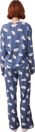 Kadın Ekose Desenli Uzun Kollu Pijama Takımı Fonksiyonel Dayanıklı Kaliteli Konforlu Rahat