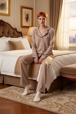 Kadın Fırfırlı Nakışlı Örme Pijama Seti Fonksiyonel Dayanıklı Kaliteli Konforlu Estetik Şık