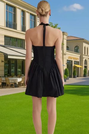 Yazlık Pamuklu Poplin A Kesim Mini Elbise Kadın Balo Elbisesi Rahat Kullanım Premium Kalite