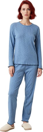Kadın Çiçekli Lounge Pijama Seti Fonksiyonel Dayanıklı Kaliteli Konforlu Estetik Premium Şık