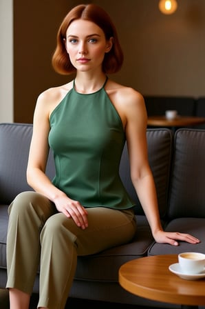 Kadın Gabardin Dokuma Halter Yaka Bluz Modern Siluet Ve Rahatlık Bir Arada Kaliteli Şık Rahat