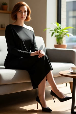 Modern Kadın Asimetrik Yaka Uzun Kollu Bodycon Midi Maxi Elbise Kış Günleri İçin Şık Ve Rahat Örme