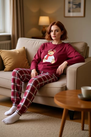 Kadın Ekose Desenli Konforlu Pijama Takımı Ev Giyimi Fonksiyonel Dayanıklı Kaliteli Modern