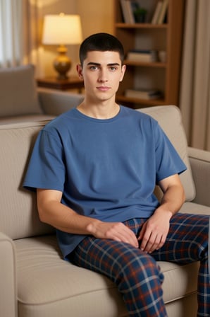 Erkek Kiremit ve Ekose Pijama Kombin Fonksiyonel Dayanıklı Kaliteli Konforlu Estetik Rahat