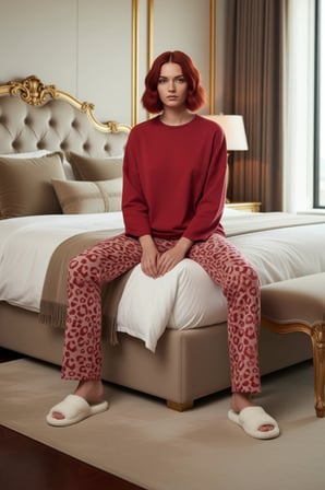 Kadın Leopar Desenli Polar Pijama Takımı Fonksiyonel Dayanıklı Kaliteli Konforlu Estetik Şık