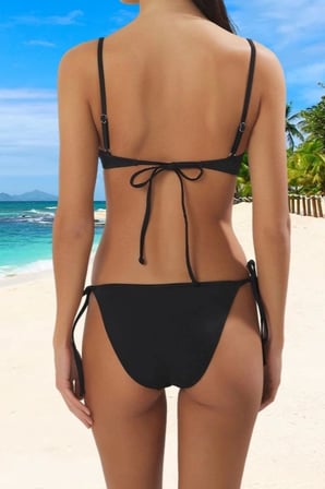 Tasarım Bikini Takımı Klora Dayanıklı Su Sporları İçin Şık Detaylı Ergonomik Kesim