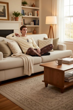 Erkek Uzun Kollu Ayıcık Baskılı Pijama Seti Fonksiyonel Dayanıklı Kaliteli Konforlu Modern