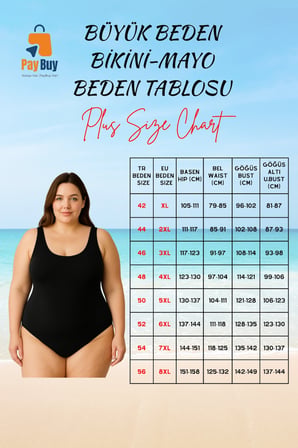 Konforlu Plus Size Mayo Tasarım Büyük Beden Esnek Kumaş Ergonomik Kesim Premium Kalite