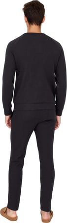 Erkek Waffle Dokuma Sweatshirt ve Pantolon Takımı Haki Fonksiyonel Dayanıklı Kaliteli Spor