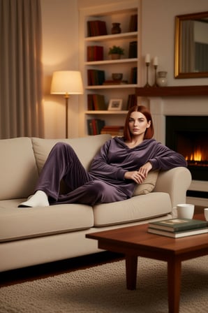 Kadın Yumuşak Peluş Kapüşonlu Pijama Takımı Fonksiyonel Dayanıklı Kaliteli Konforlu Modern