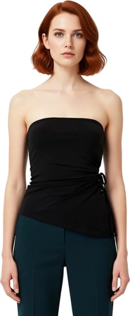 Kadın Cut Out Detaylı Straplez Bluz Zarif ve Modern Bir Seçim Kaliteli Şık Rahat Modern Zarif
