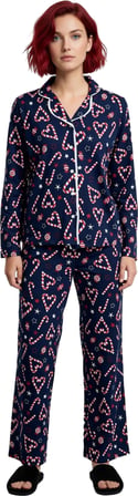 Kadın Desenli Pamuklu Pijama Takımı Homewear Koleksiyonu Fonksiyonel Dayanıklı Kaliteli Şık