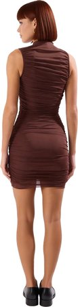 Kadınlar İçin Bodycon Dik Yaka Örme Mini Elbise Şık Kokteyl Mezuniyet Kıyafeti Göz Alıcı Stil