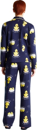 Kadın Ördek Desenli Pamuklu Pijama Takımı Lounge Giyim Fonksiyonel Dayanıklı Kaliteli Spor