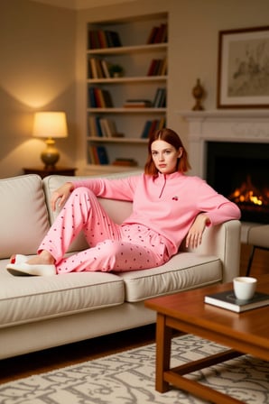 Kadın Kiraz Desenli Fermuarlı Waffle Pijama Takımı Uzun Kollu Fonksiyonel Dayanıklı Modern