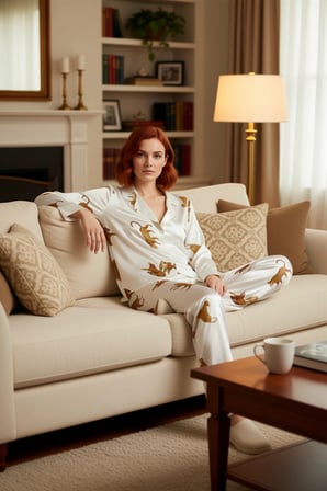 Viskon Dokuma Kaplan Baskılı Gömlek ve Pantolon Pijama Seti Fonksiyonel Dayanıklı Kaliteli
