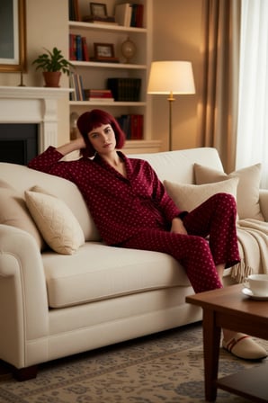 Kadın Kalp Desenli V Yaka Pijama Takımı Fonksiyonel Dayanıklı Kaliteli Konforlu Estetik Şık
