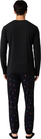 Erkek Oyun Baskılı Bisiklet Yaka Uzun Kollu Pijama Fonksiyonel Dayanıklı Kaliteli Konforlu